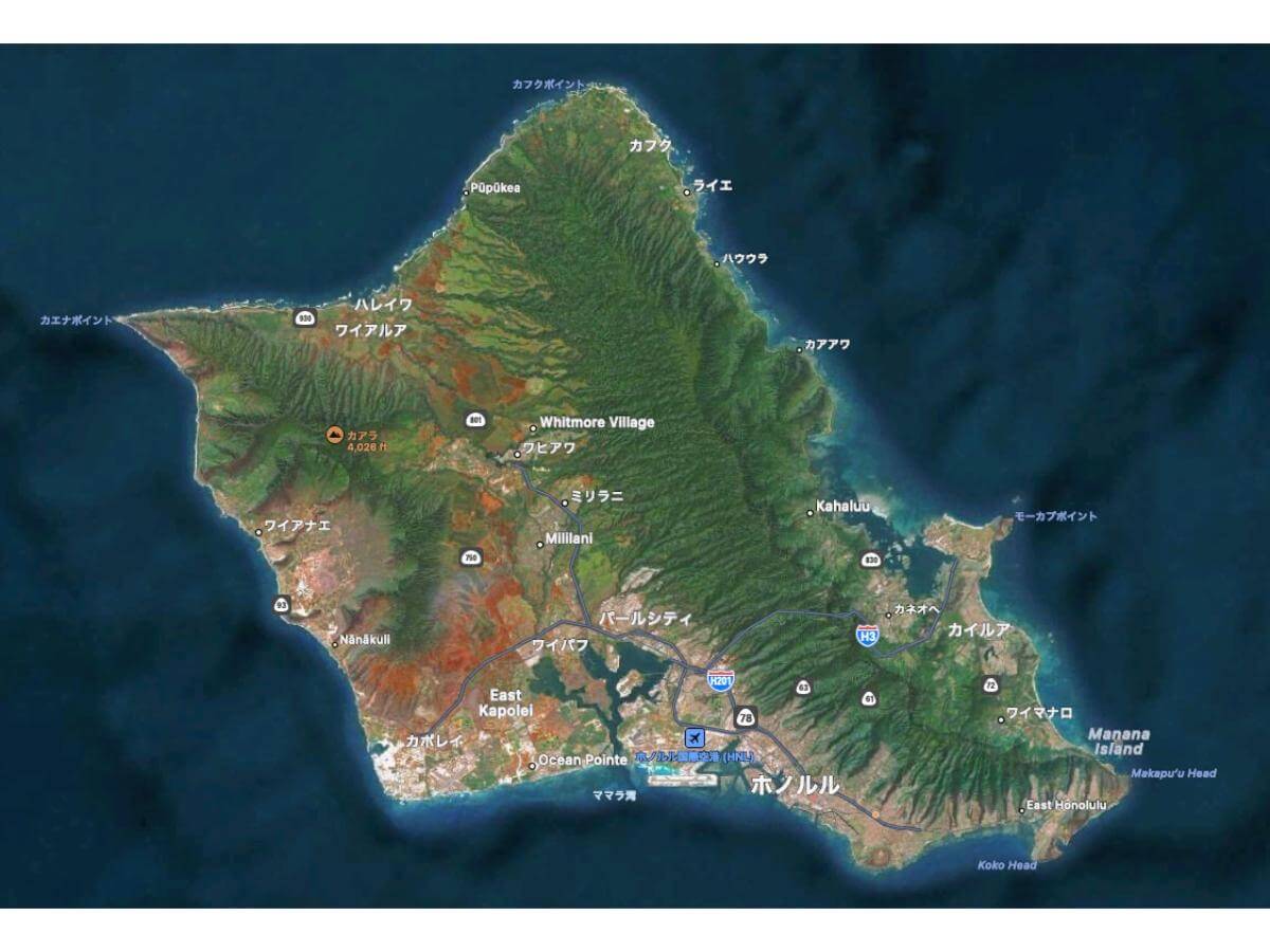 Oahu map